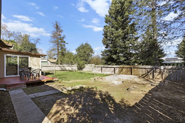 3235 Sharon Ave, Anderson, CA 96007 - view of yard with a fenced backyard and a deck