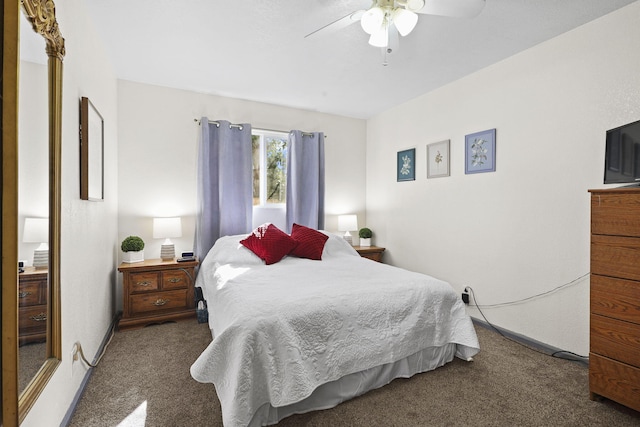 3235 Sharon Ave, Anderson, CA 96007 - carpeted bedroom featuring a ceiling fan