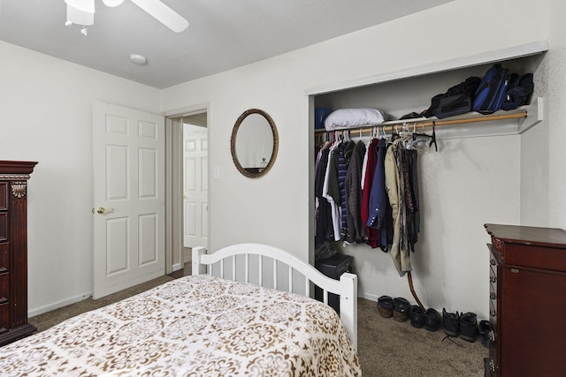 3235 Sharon Ave, Anderson, CA 96007 - bedroom featuring baseboards, a closet, and carpet flooring