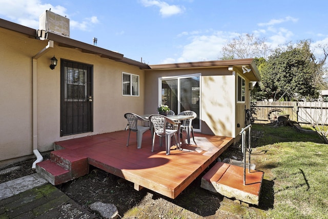 3235 Sharon Ave, Anderson, CA 96007 - wooden terrace featuring a yard and fence