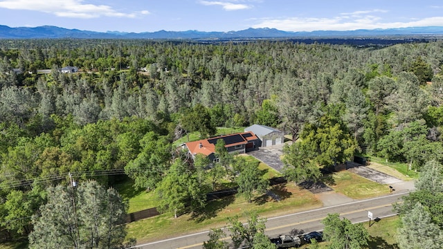 17622 China Gulch Dr, Anderson, CA 96007 - drone / aerial view featuring a forest view and a mountain view
