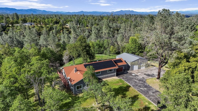 17622 China Gulch Dr, Anderson, CA 96007 - aerial view with a mountain view and a view of trees