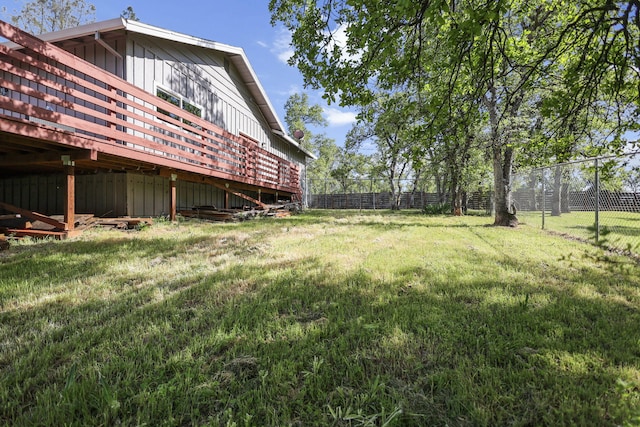 17622 China Gulch Dr, Anderson, CA 96007 - view of yard featuring a deck and fence