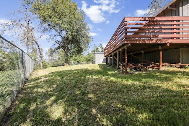 17622 China Gulch Dr, Anderson, CA 96007 - view of yard with a fenced backyard and a wooden deck