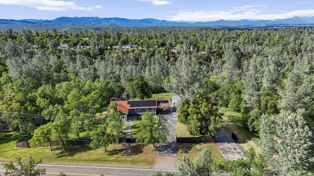 17622 China Gulch Dr, Anderson, CA 96007 - bird's eye view featuring a mountain view and a view of trees