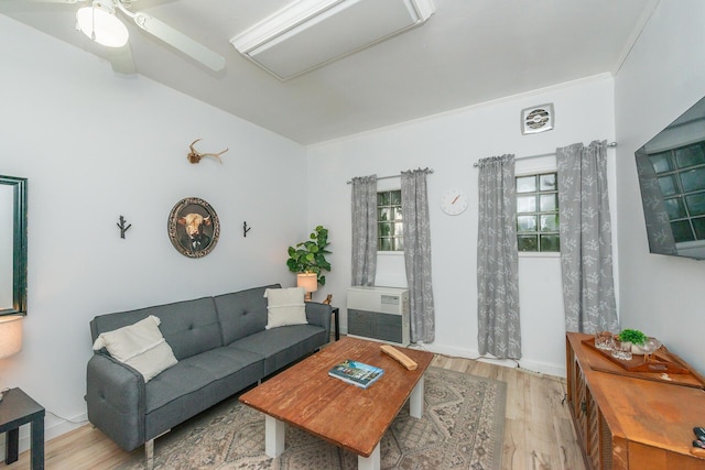 493 Main St, Weaverville, CA 96093 - living room featuring wood finished floors and a ceiling fan