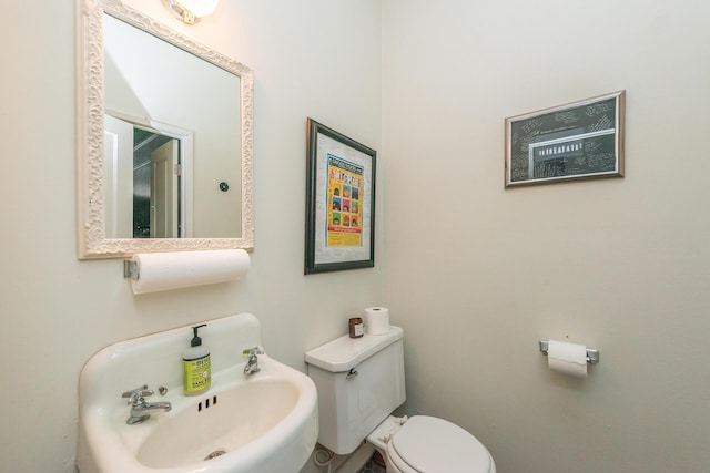 493 Main St, Weaverville, CA 96093 - half bath featuring a sink and toilet