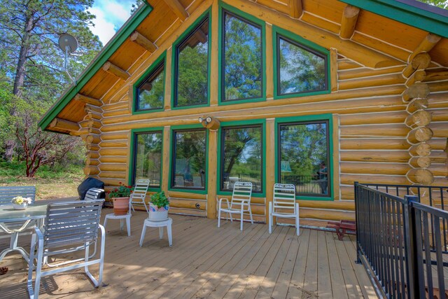 view of wooden deck