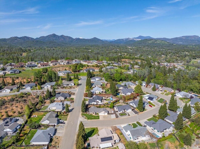 2919 Buckingham Dr, Shasta Lake, CA 96019 - bird's eye view featuring a residential view, a view of trees, and a mountain view
