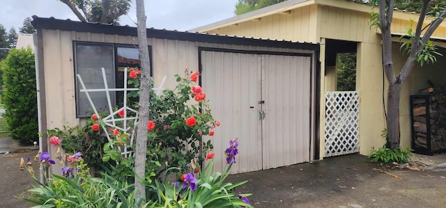view of shed