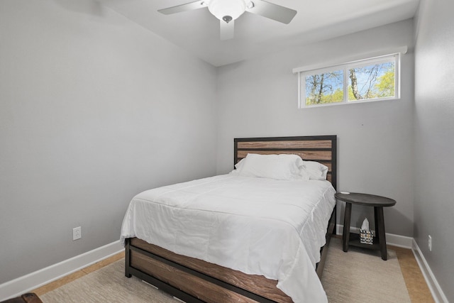 13194 Tierra Heights Rd, Redding, CA 96003 - bedroom with ceiling fan and baseboards
