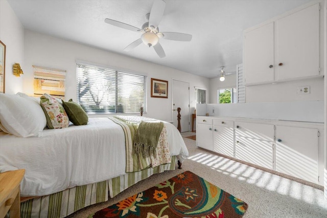 105 Kaer Ave, Red Bluff, CA 96080 - bedroom with light carpet and ceiling fan