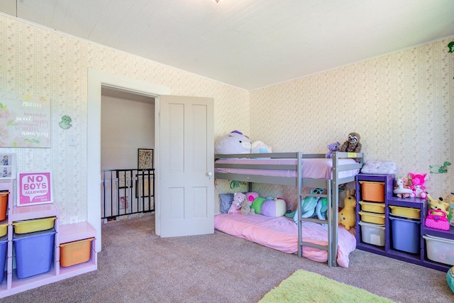 45517 Pittville Rd, Mcarthur, CA 96056 - bedroom featuring carpet flooring and wallpapered walls