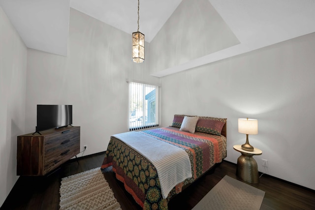 249 Ridgetop Dr Apt 239, Redding, CA 96003 - bedroom featuring a high ceiling and wood finished floors