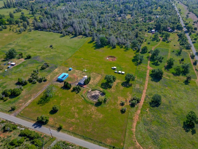 bird's eye view with a rural view