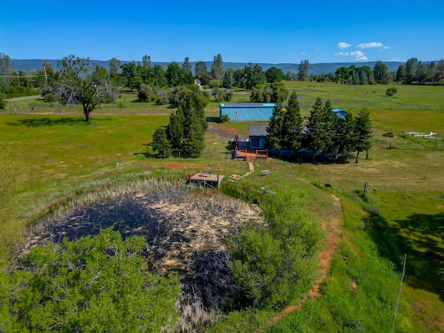 bird's eye view with a rural view