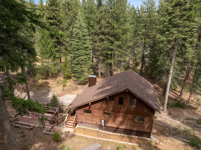 2120 Pack Trl, Mount Shasta, CA 96067 - drone / aerial view featuring a forest view