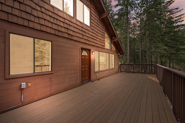 2120 Pack Trl, Mount Shasta, CA 96067 - view of deck at dusk