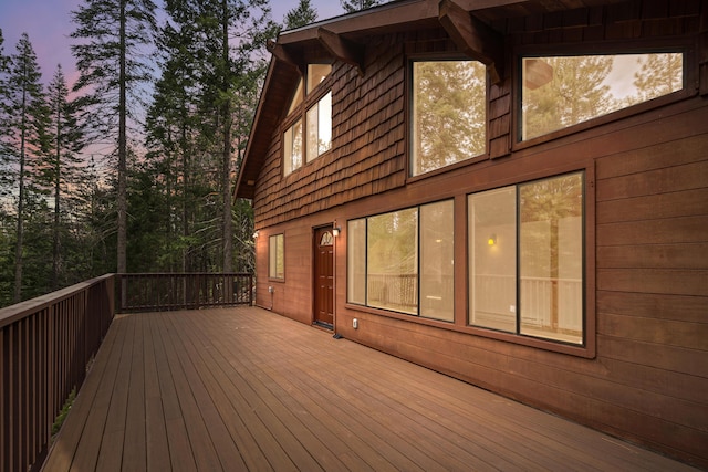 2120 Pack Trl, Mount Shasta, CA 96067 - view of deck at dusk