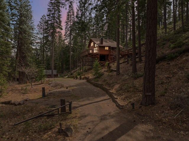 2120 Pack Trl, Mount Shasta, CA 96067 - exterior space with driveway and stairs