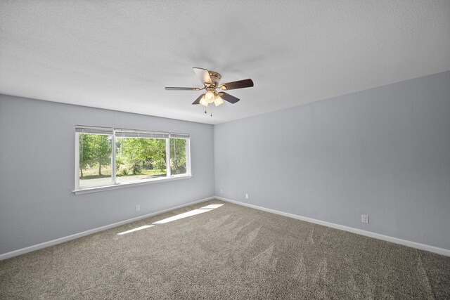 20035 Old Alturas Rd, Redding, CA 96003 - unfurnished room with carpet floors, a ceiling fan, baseboards, and a textured ceiling