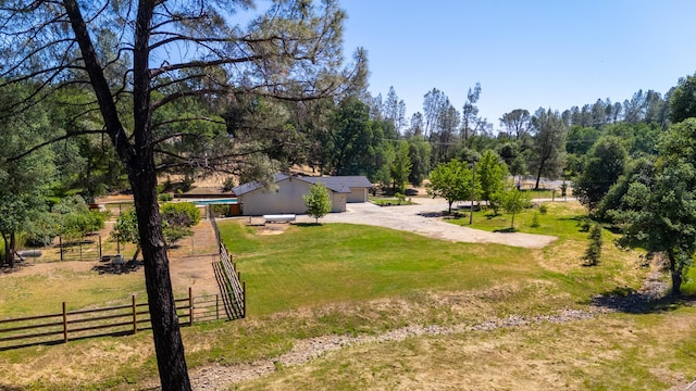 20035 Old Alturas Rd, Redding, CA 96003 - view of yard featuring fence and dirt driveway