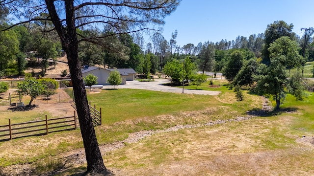 20035 Old Alturas Rd, Redding, CA 96003 - view of yard featuring dirt driveway and fence