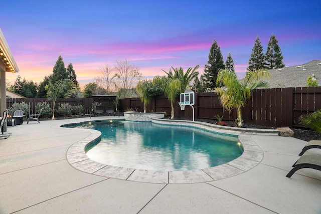 2796 Madison River Dr, Redding, CA 96002 - view of pool with a fenced in pool, a patio area, and a fenced backyard