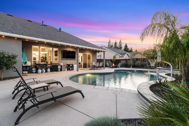 2796 Madison River Dr, Redding, CA 96002 - view of swimming pool with fence, a fenced in pool, and a patio