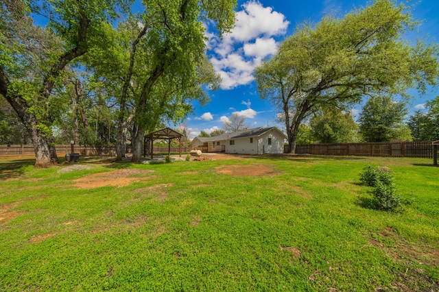 19702 Midland Dr, Redding, CA 96003 - view of yard with a gazebo and a fenced backyard