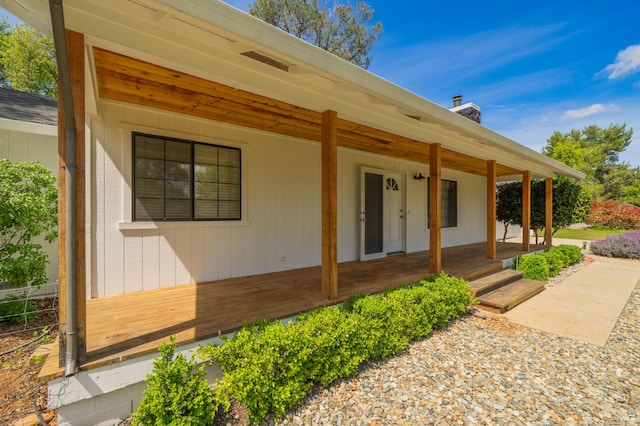 19702 Midland Dr, Redding, CA 96003 - doorway to property featuring a porch
