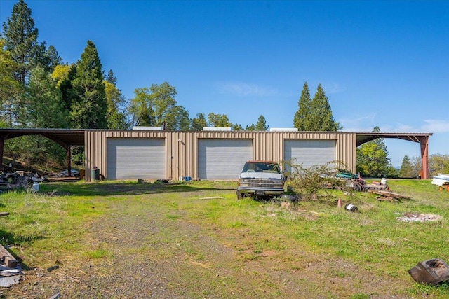 garage with a detached garage