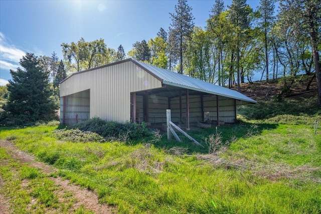 view of pole building
