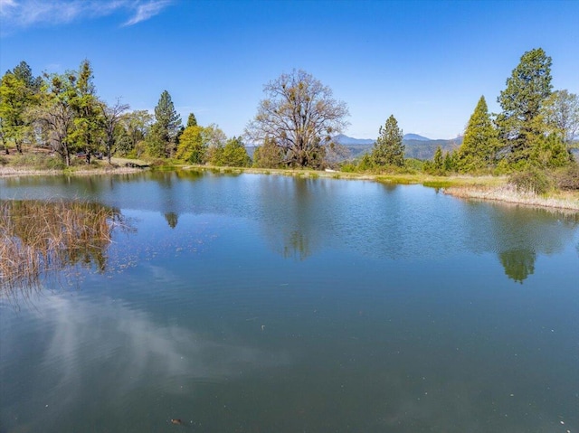 view of water feature with a mountain view