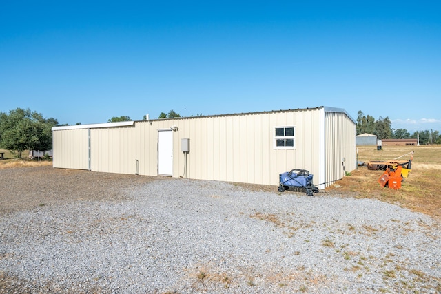 view of pole building