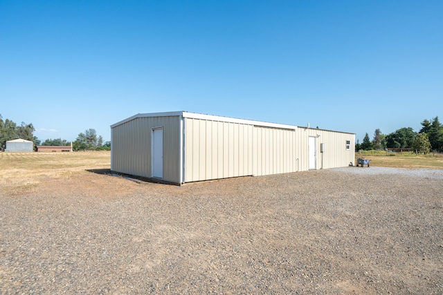 view of pole building