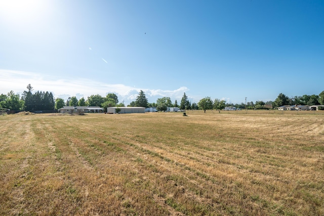 view of yard with a rural view