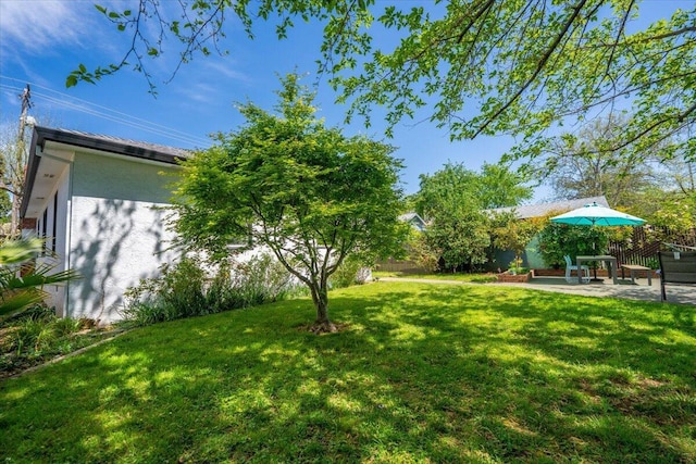 view of yard with a patio