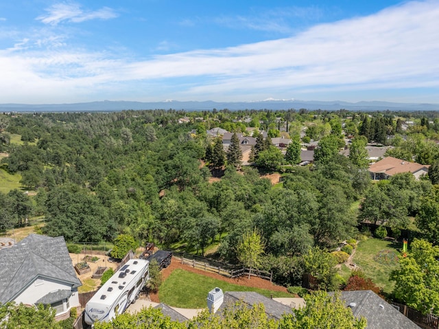 aerial view featuring a view of trees