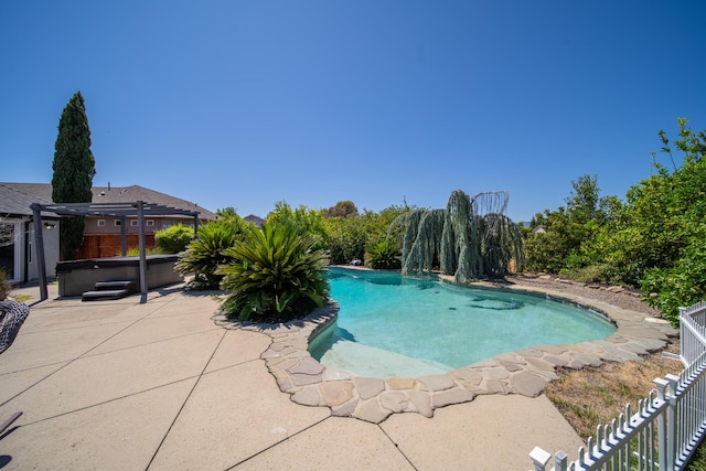 2120 Tradition Way, Redding, CA 96001 - view of swimming pool featuring a hot tub and a patio area