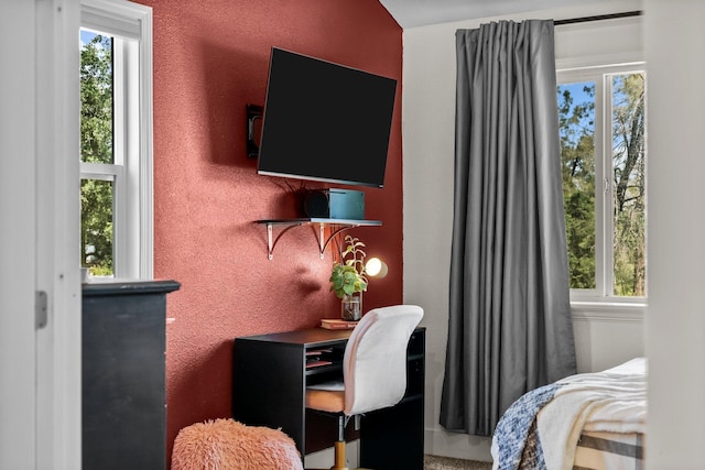bedroom featuring multiple windows