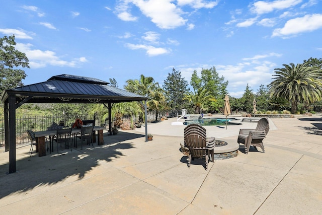 15320 Middletown Park Dr, Redding, CA 96001 - view of patio / terrace featuring a gazebo