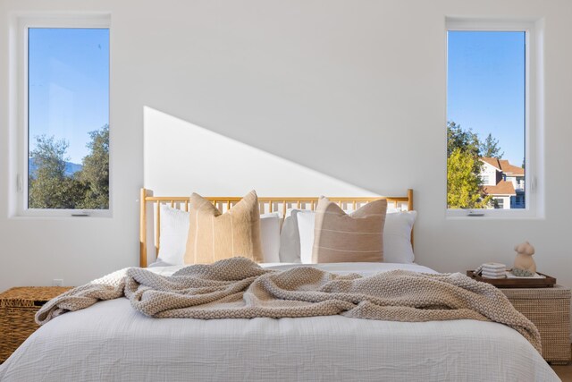 bedroom featuring multiple windows
