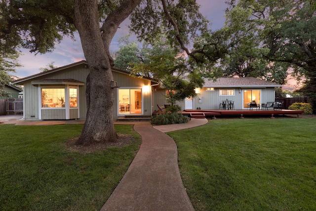 7057 Riata Dr, Redding, CA 96002 - back of house featuring a wooden deck