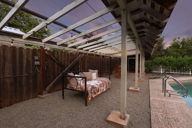 7057 Riata Dr, Redding, CA 96002 - view of patio / terrace featuring a fenced backyard and a pergola