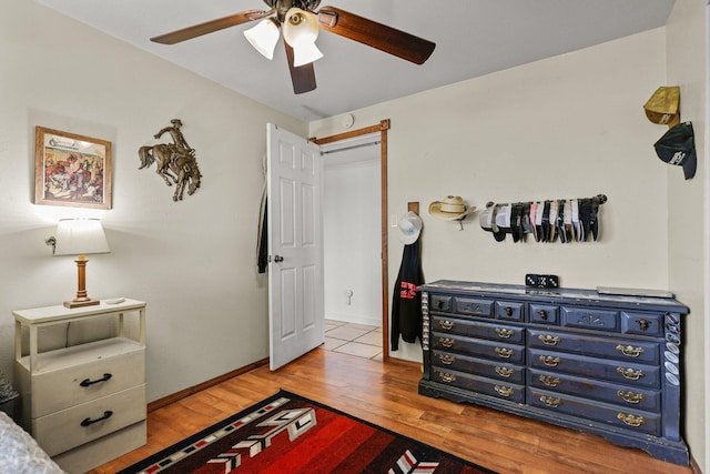 4647 County Road Ff, Orland, CA 95963 - bedroom with wood finished floors, baseboards, and a ceiling fan