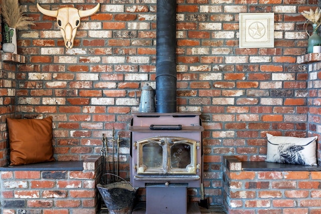 4647 County Road Ff, Orland, CA 95963 - detailed view of a wood stove and brick wall