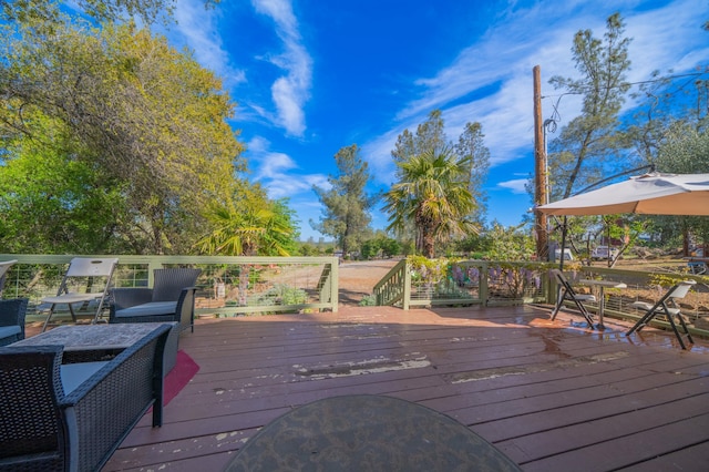 view of wooden deck