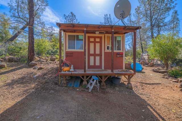 view of shed