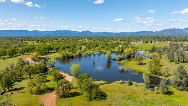 21623 Seven Lakes Ln, Redding, CA 96003 - aerial view with a water and mountain view